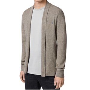 AllSaints Mode Cardigan in Sage Green Marl Men Medium